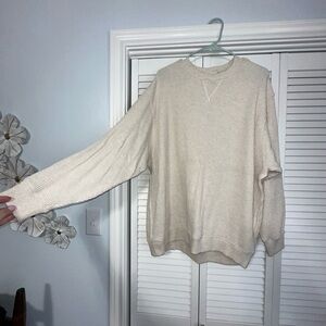 Aerie Cream Waffle Knit sweatshirt
